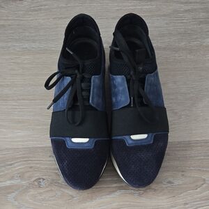 Balenciaga Black and Navy Woman's Sneakers Size 39